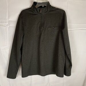 Age Of Wisdom Sweater Mens M Brown Quarter Zip Pullover Long Sleeve Front Pocket